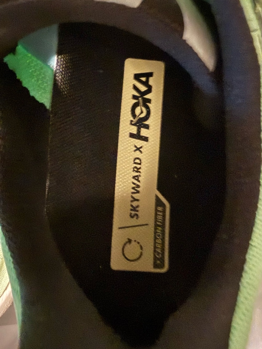 EUC HOKA Skyward X green and yellow sneakers Men’s 10.5D (Regular width) - Picture 7 of 8